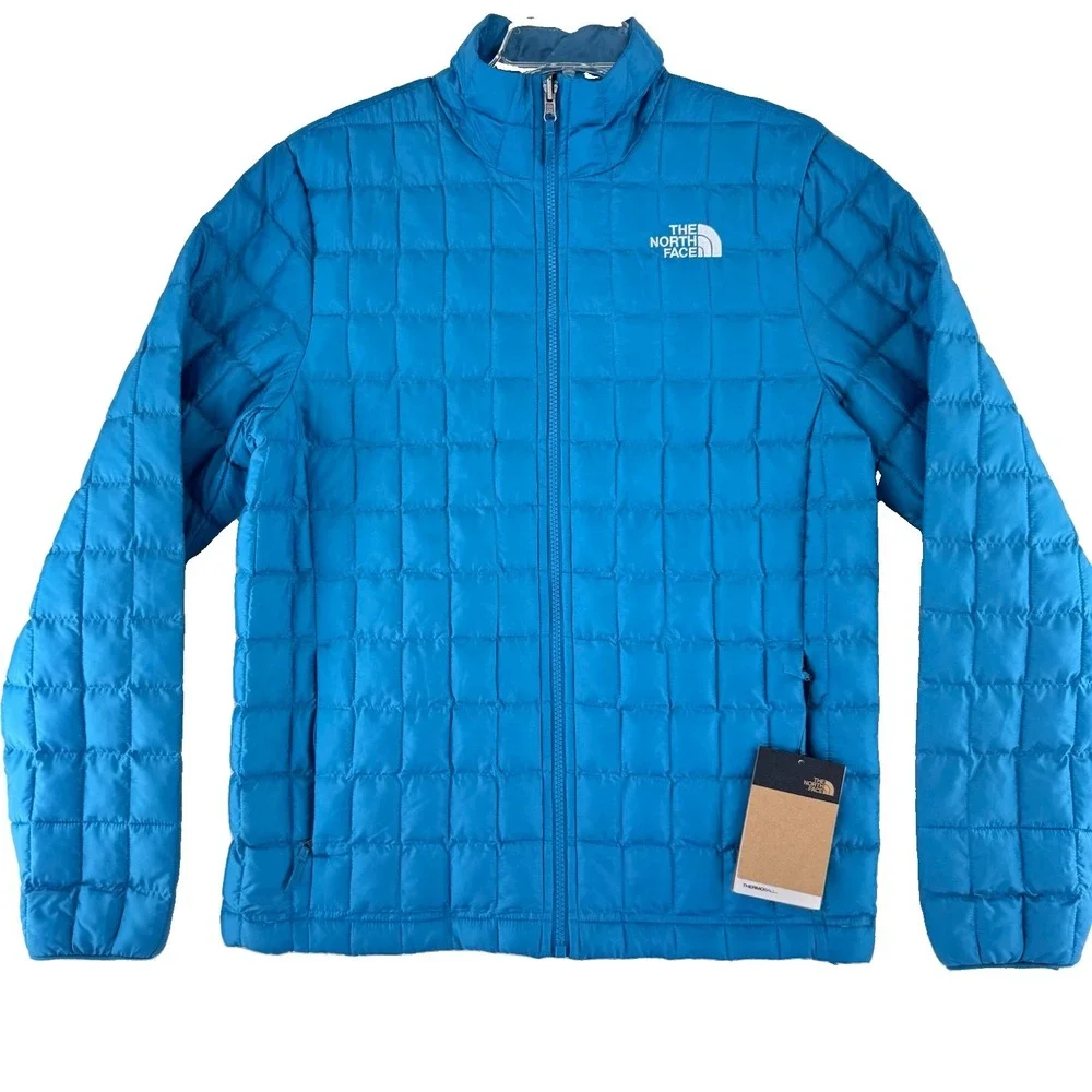 The North Face Thermoball Insulated Puffer Jacket Mens Small Digital Steel Blue